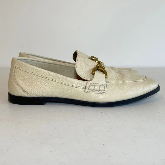 Zara Beige Loafers with Gold Detail - Picture 2 of 5
